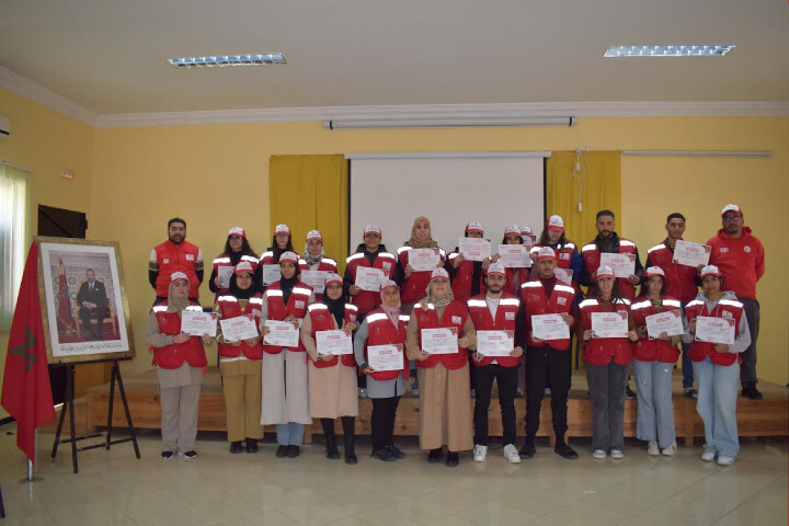 Le bureau régional du Croissant Rouge marocain à Settat conclut son cursus de formation à l'horizon de la création d'équipes ambulancières