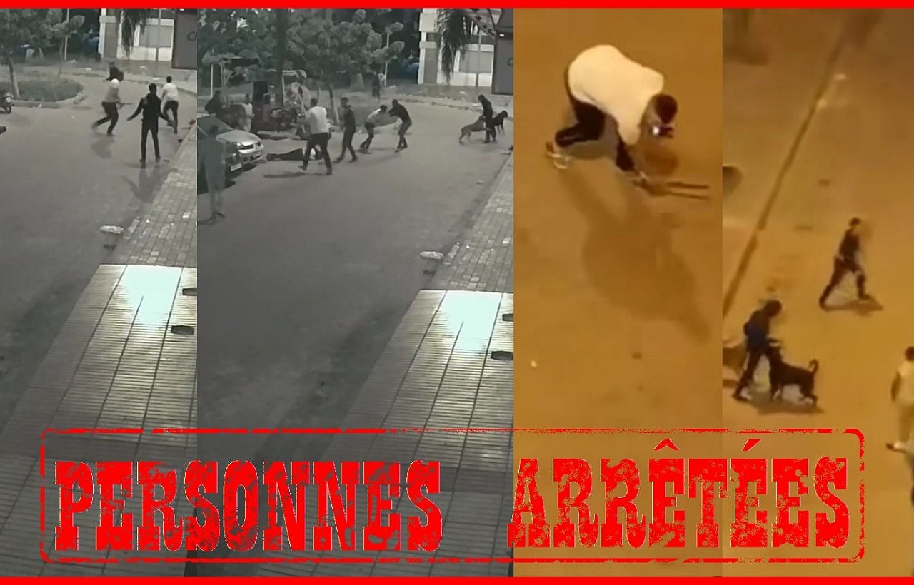 الأمن يتفاعل مع فيديو يظهر فيه أشخاص يتبادلون العنف باستعمال أسلحة بيضاء وكلاب شرسة