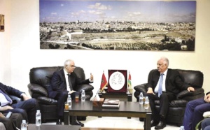 نزار بركة رفقة وفد من قيادة حزب الاستقلال يزور سفير دولة فلسطين بالرباط