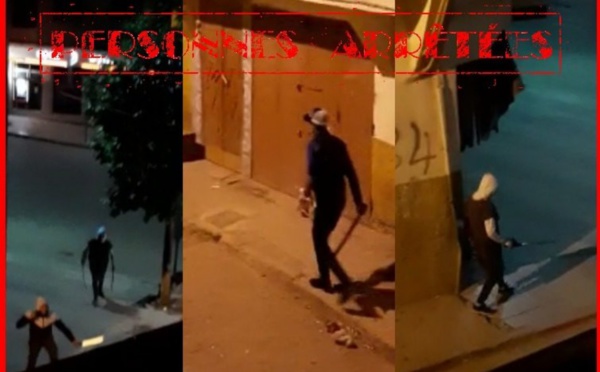 فيديو يوثق أشخاصا مدججين بأسلحة بيضاء يستنفر شرطة الحاجب