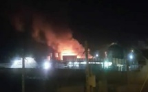 حريق مهول يندلع بمصنع في القنيطرة