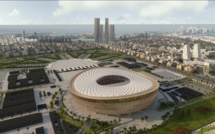 شاهد وضع آخر قطعة معدنية بالملعب الخرافي الذي سيحتضن نهائي مونديال قطر 2022