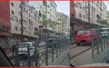 أمن البيضاء يعتقل أبطال فيديو سيارات تسير فوق سكة الطرامواي