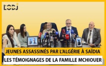 ندوة صحفية لعائلة مشيور أحد الضحايا الذين قتلتهم قوات الجزائر في شاطئ السعيدية بدم بارد
