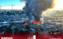 أكبر سوق جوطية في المغرب تلتهمه النيران